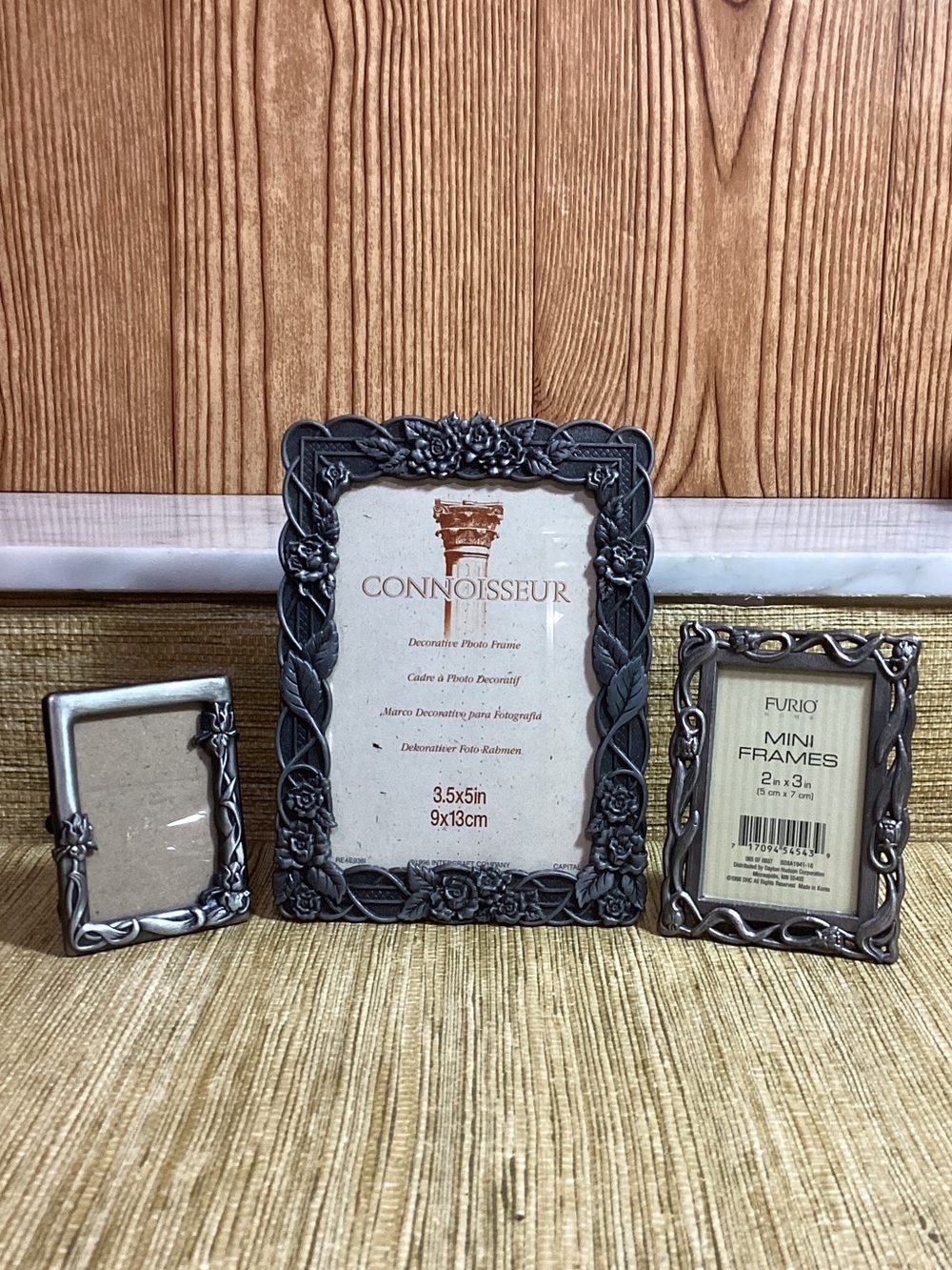 Decorative Metal Photo Frame - Antique Silver (3.5x5in)